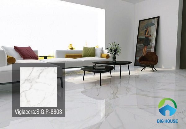 gạch lát nền màu trắng viglacera