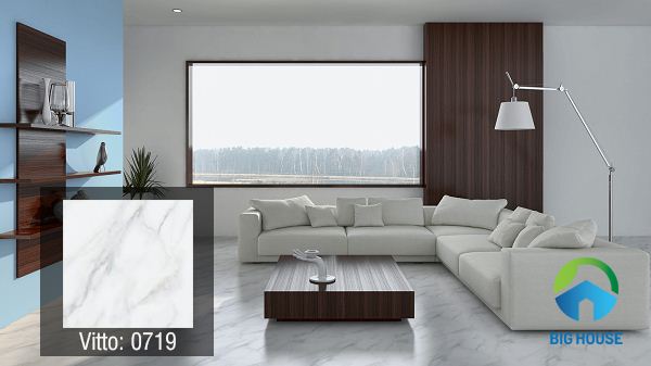 gạch lát nền màu trắng vitto 0718