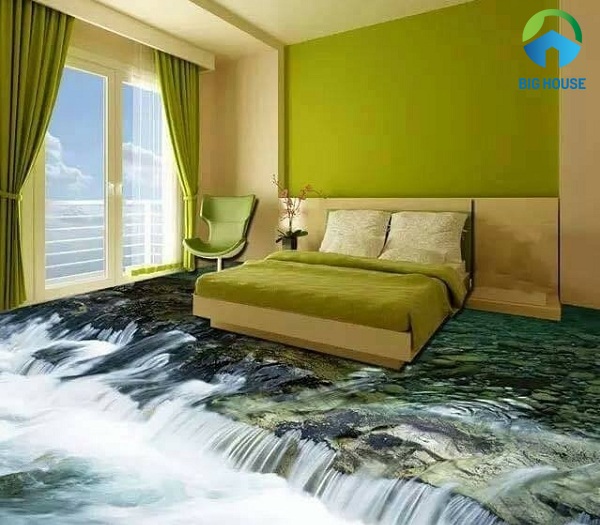 mẫu gạch lát nền 3d phòng ngủ